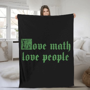 Discover Love math love people Fleece Blankets