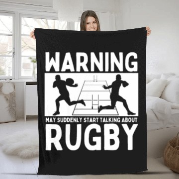 Discover Rugby Player Warning May Suddenly Start Talking Fleece Blankets