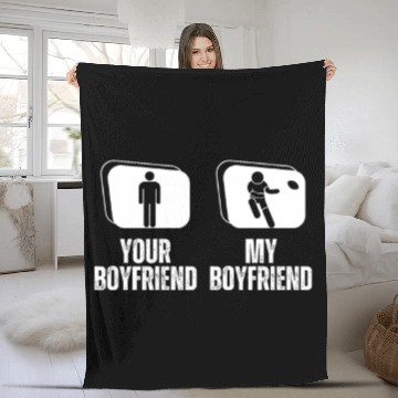 Discover Rugby Player Your Boyfriend My Boyfriend Funny Fleece Blankets