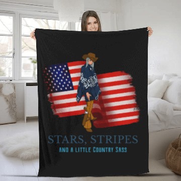 Discover Stars, Stripes, and a Little Country Sass Fleece Blankets