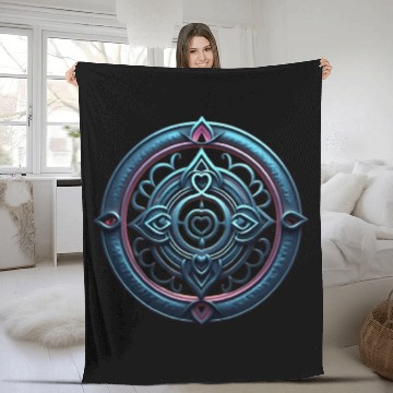Discover Sacred Heart Mandala Fleece Blankets