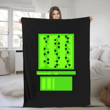 Discover Cactus Cacti Retro Video Game Pixel Flower Pot Fleece Blankets