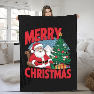 Discover Christmas Crewneck Fleece Blankets