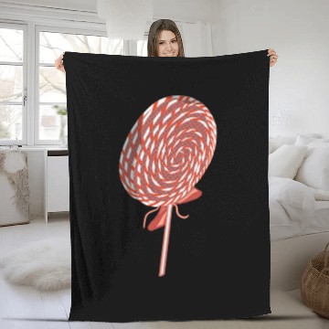 Discover Delicious Sweets Cool Lollipop Fleece Blankets