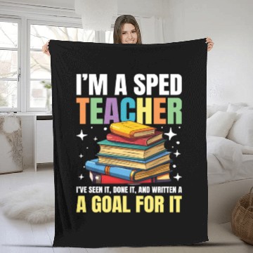 Discover I'm a SPED teacher for a School Counselor Fleece Blankets