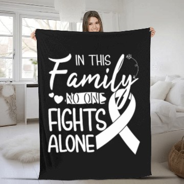 Discover No one fights alone Lung Cancer Awareness Month Fleece Blankets