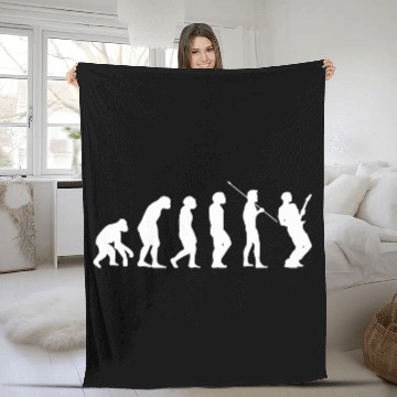 Discover Guitar evolution guitar player musician Fleece Blankets