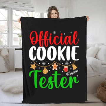 Discover Official Cookie Tester Sweets Christmas Fleece Blankets
