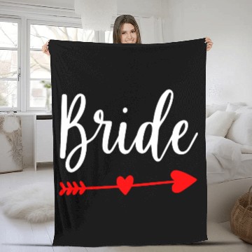 Discover Bride Wedding Engagement Bachelorette Party Fleece Blankets