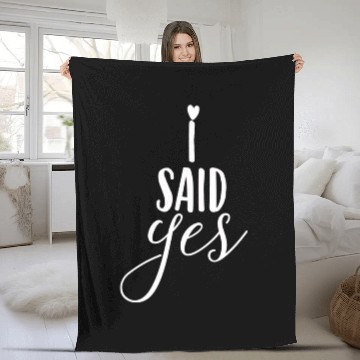 Discover Bride Said Yes Wedding Engagement Bachelorette Fleece Blankets
