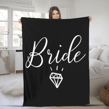 Discover Bride Wedding Engagement Bachelorette Party Fleece Blankets