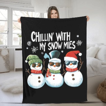 Discover Chillin' with My Snowmies Fleece Blankets