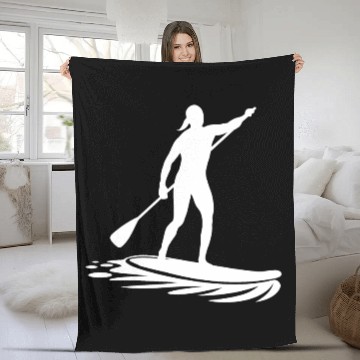 Discover Stand Up Paddle Leisure Vacation Fleece Blankets