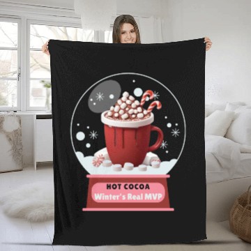 Discover Hot Cocoa, Winter's Real MVP – Cozy Snow Globe Fleece Blankets