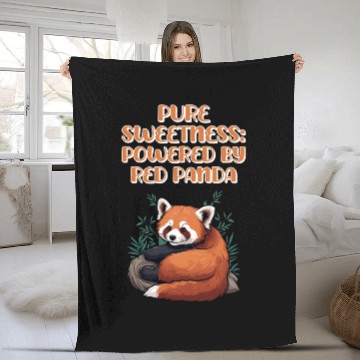 Discover Pure Sweetness: Powered By Red Panda - Cute Animal Fleece Blankets