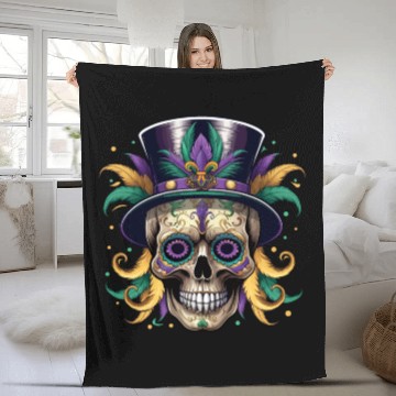 Discover Dia De Los Muertos Festival Parade Mardi Gras Fleece Blankets