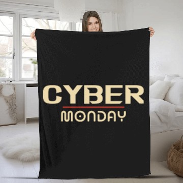 Discover Cyber Monday Fleece Blankets Design Retro vintage