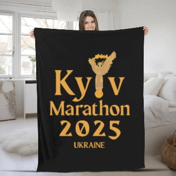 Discover Kyiv Marathon – 2025 – Ukraine Fleece Blankets