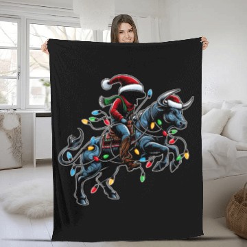 Discover Rodeo Barrel Racer Barrel Racing Christmas Hat Fleece Blankets