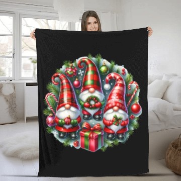 Discover Christmas Merry Christmas For Gift Gnomes Fleece Blankets