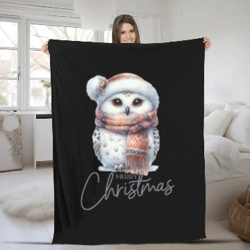 Discover The Christmas Owl Magic Fleece Blankets