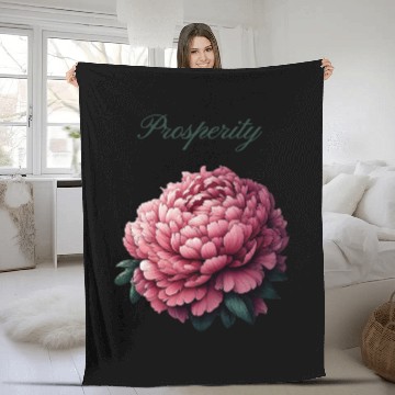 Discover Peony of Prosperity: A Symbol of Wealth Fleece Blankets