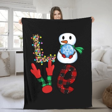 Discover I LOVE CHRISTMAS Fleece Blankets