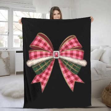 Discover Christmas Coquette Bow, Christmas Fleece Blankets