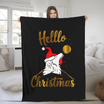 Discover HELLO CHRISTMAS Fleece Blankets
