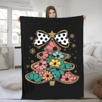 Discover Tree Christmas, Christmas Vintage Fleece Blankets