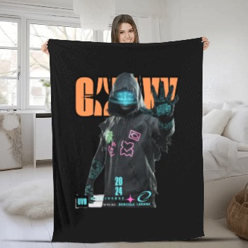 Discover Cyber_Gateway-Orange Fleece Blankets