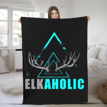 Discover Elk Hunting Elkaholic Hunters Fleece Blankets