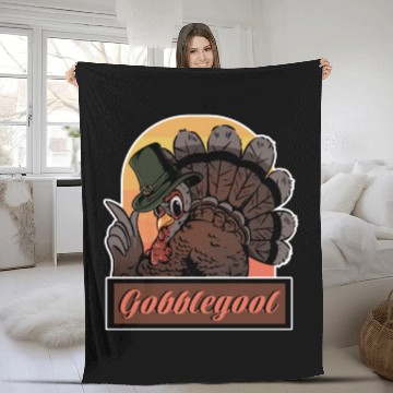 Discover Gobblegool Thanksgiving Turkey Fleece Blankets