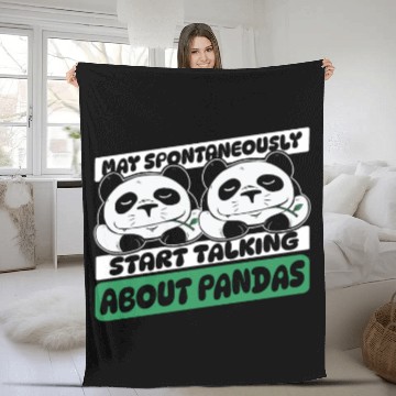 Discover Spontaneously Start Talking About Panda Friend Fleece Blankets