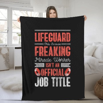 Discover Lifeguards Swimming Pool Lifebuoy Swimming Trunks Fleece Blankets