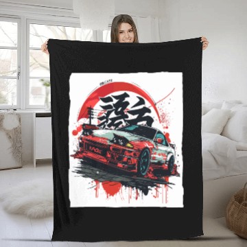 Discover Street Racing 90s Car - Japan JDM Fleece Blankets