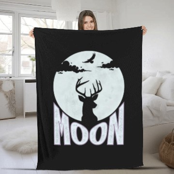 Discover Moon, eagle, deer Fleece Blankets