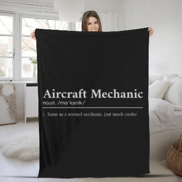 Discover Aircraft Mechanic Fleece Blankets