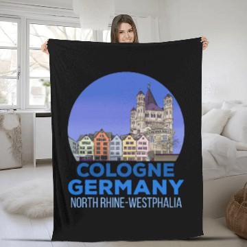 Discover Great Saint Martin Church Cologne Germany Fleece Blankets