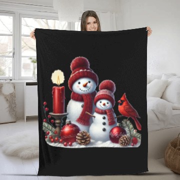 Discover Snowman Christmas, Funny Snowman Fleece Blankets
