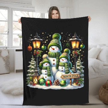 Discover Snowman Christmas, Merry Christmas Fleece Blankets
