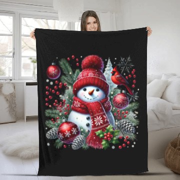 Discover Snowman Christmas, Merry Christmas Fleece Blankets