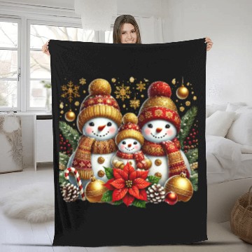 Discover Snowman Christmas, Merry Christmas Fleece Blankets