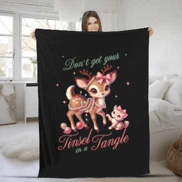 Discover Don t Get Your Tinsel in a Tangle, Merry Christmas Fleece Blankets