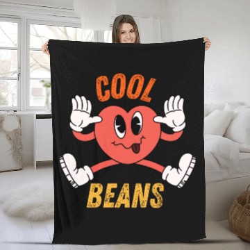 Discover Womens Funny Fleece Blankets Cool Beans Holiday Sunday