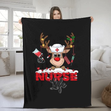 Discover Reindeer Merry Christmas, Christmas Vintage Fleece Blankets