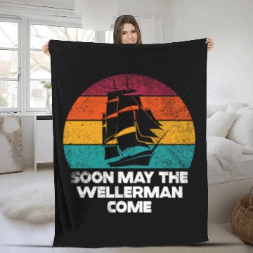 Discover Sailor Meme Pirate Ship Ocean Sailing Fleece Blankets