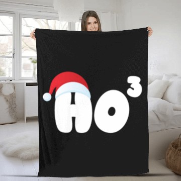 Discover Ho Cubed Funny Christmas Math Teacher Ho Ho Ho Fleece Blankets