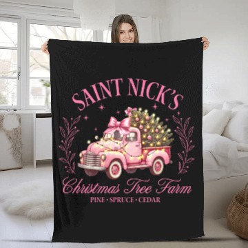 Discover Saint Nicks Christmas Tree Farm Fleece Blankets