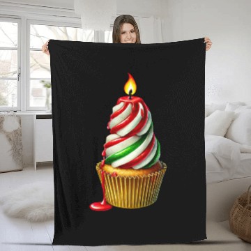 Discover Christmas ice cream, Merry Christmas Fleece Blankets